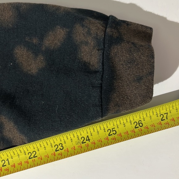 Bowery Supply Co Black Brown Acid Wash Joggers Sweatpants Skeleton Peace Sign M - Picture 5 of 5